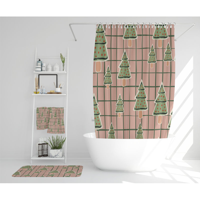 Nelsa Polyester Shower Curtain Set