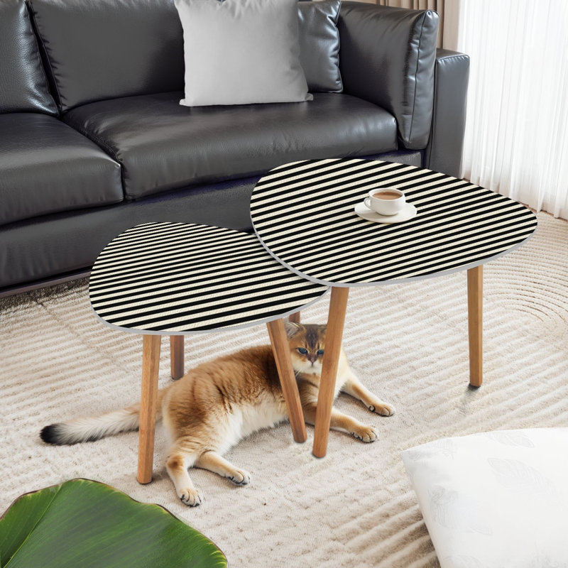 Ensemble de 2 tables basses gigognes Triangle