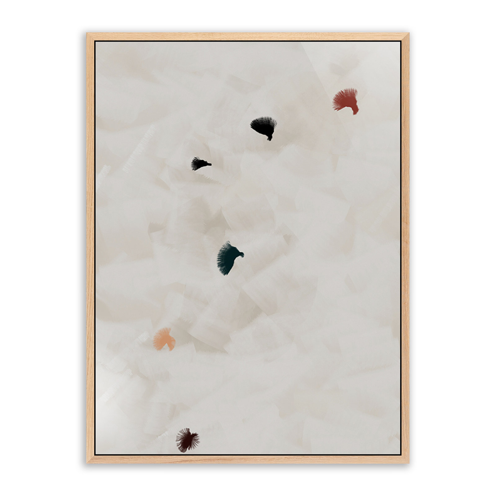 In Flight No 8 by Patricia Vargas, White Oak Framed, 32" H x 24" W