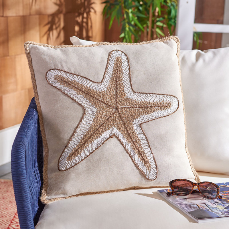 Hema Embroidered Cotton Reversible Throw Pillow