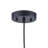 1-Light Black Gold Hanging Dome Pendant