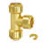 Pipe Fittings 1/2" 12PCS Tee Brass Push-Fit for Heating/Shower System