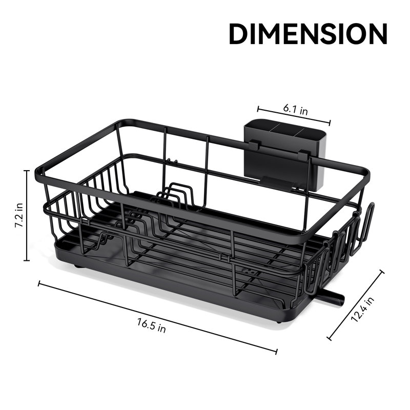 Removable Draining Board Kitchen Dish Rack,Metal Dish Drying Rack,Plate Rack,Extra Large Capacity Dish Drainer