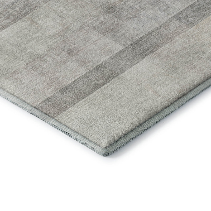 Premium Machine Washable Cerrito AMF568 Taupe Rug, Rectangle 2'6" x 3'10"