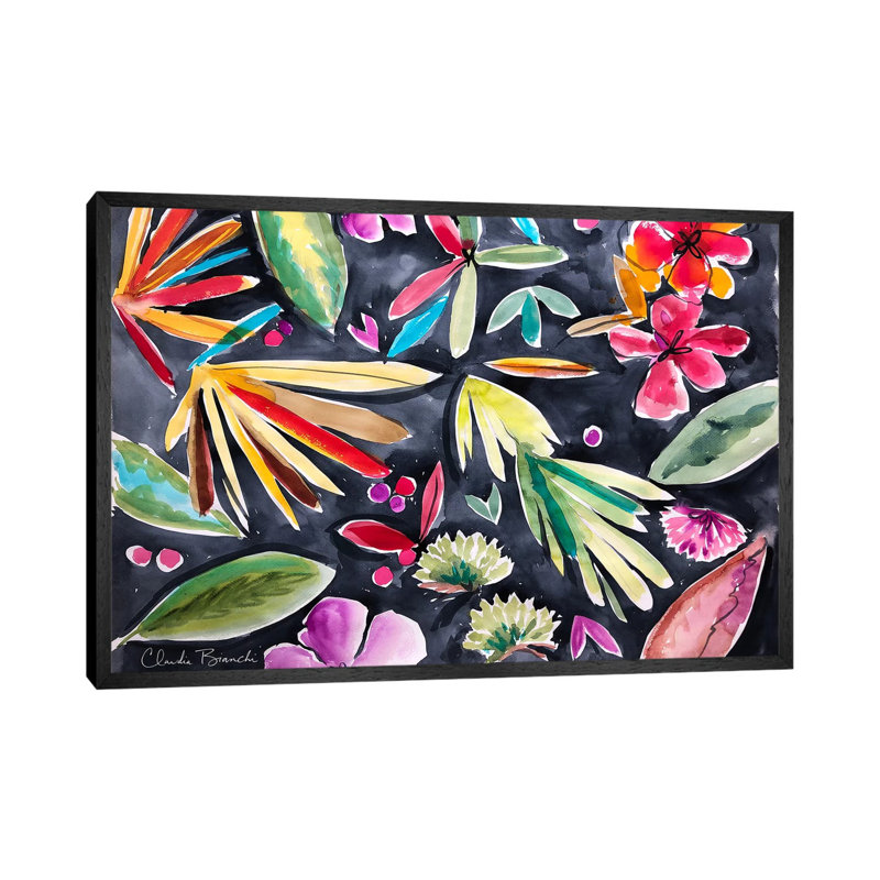 Cactus II by Claudia Bianchi - Painting on Canvas, Black Framed, 45.72cm H x 66.04cm W x 3.81cm D