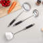 Ensemble d'ustensiles wok en acier inoxydable - 3 outils résistants à la chaleur avec poignées en bois pour la cuisson