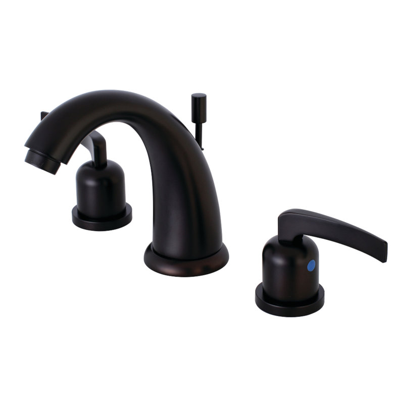 Kingston Brass Centurion Two-Handle 3-Hole Deck Mount Widespread Bathroom Faucet with Retail Pop-Up Drain, Oil Rubbed Bronze