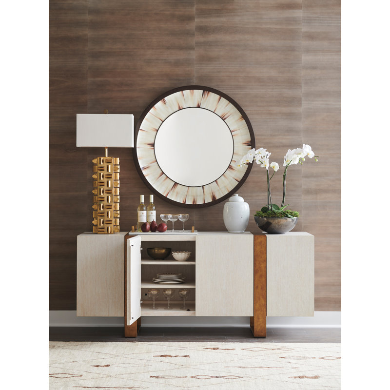Park City 75'' Solid Wood Sideboard, Gold/Cream