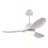 Best-Selling 42-Inch Modern White Ceiling Fan With Light, Featuring 3 ABS Plastic Blades, Remote Control Operation, Reversible DC Motor, And Dimmable LED Lighting.