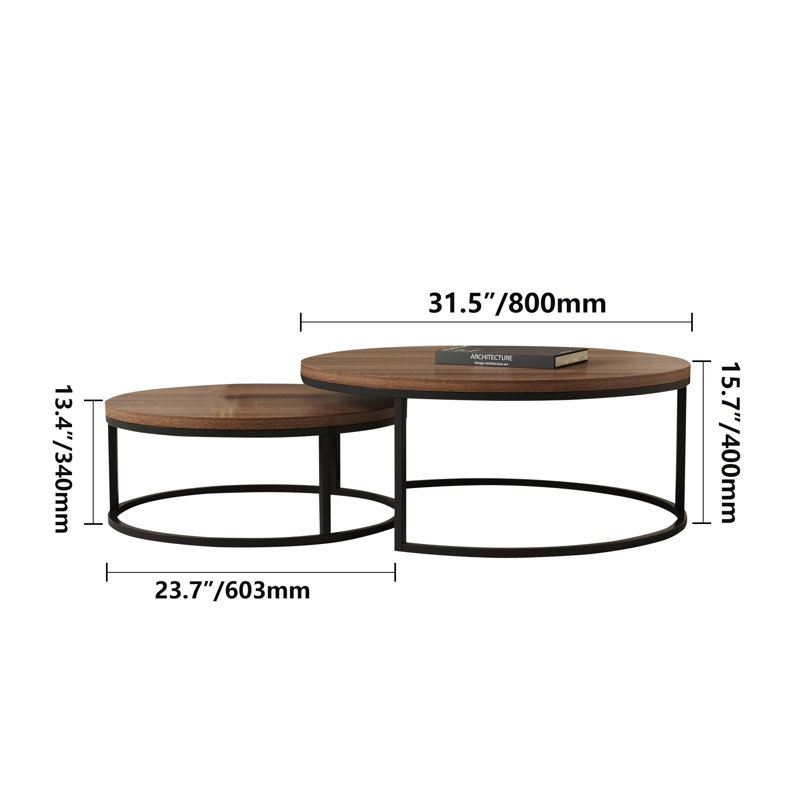 Table basse Landry, Brun