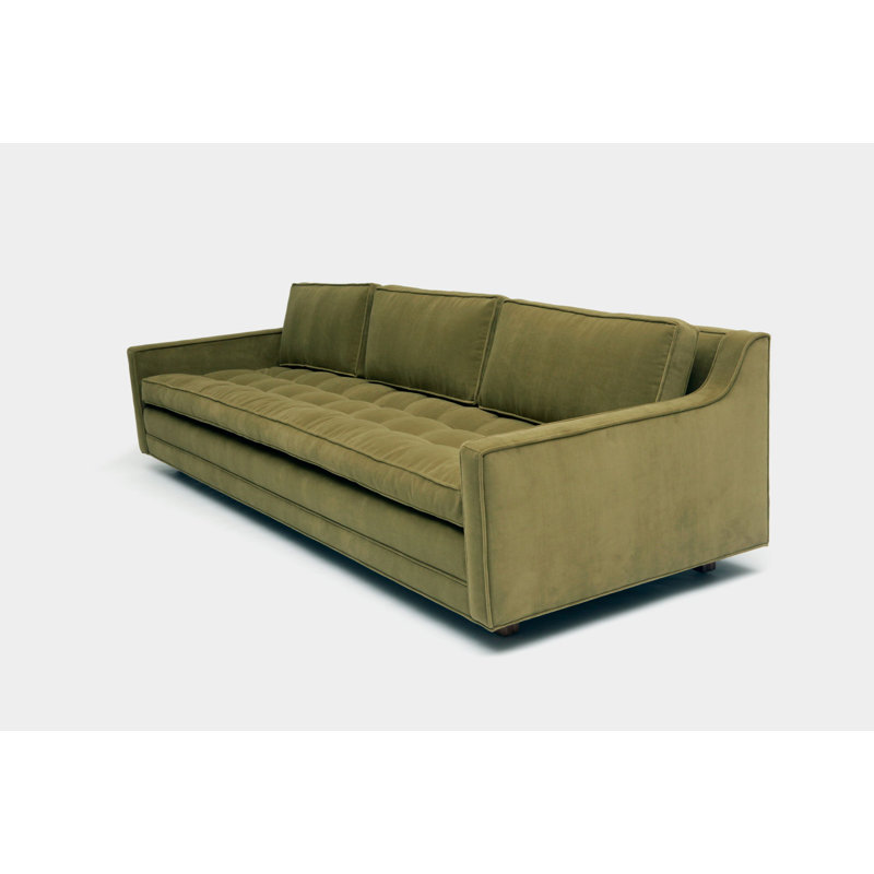 Upholstered 94'' Sofa, Aged Velvet Bramble