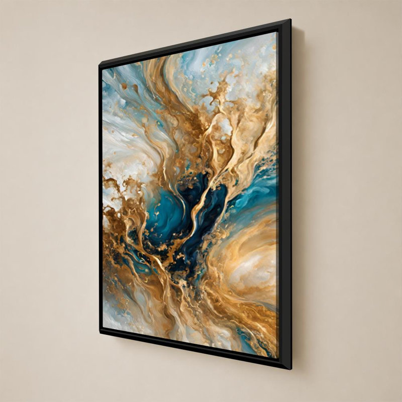 Matthew 3: 16. «Celestial Vision» par Mark Lawrence, H 51,5 po x l 31,5 po x P 2 po, Cadre flottant, Noir