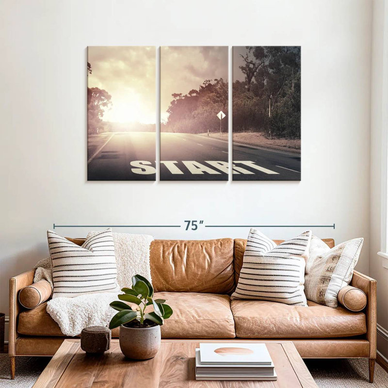 Tergel Start Road Typography, 42" H x 65" W