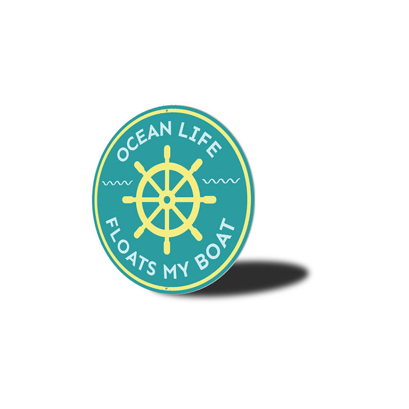 Enseigne en aluminium Ocean Life, H 18 po x l 18 po x P 0,06 po