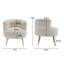Upholstered Curved Upholstered Single Sofa Accent Chair