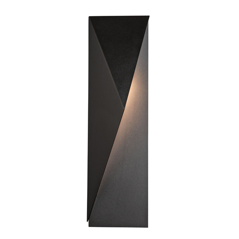 Applique murale en aluminium carbone, H 24,9 po x l 7 po x P 5,8 po, Noir bord de mer, Gauche