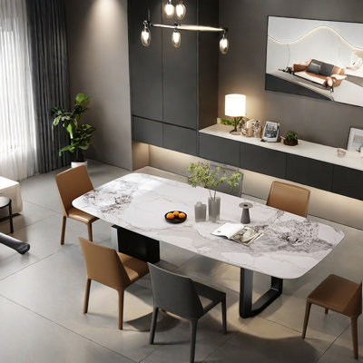 High-end light luxury dining table