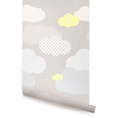 Carreau de papier peint auto-adhésif L 48 po x l 24 po Monette