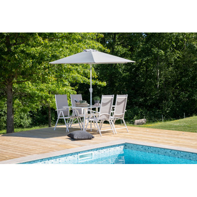 Egecan 6 - Person Patio Dining Set Rectangular Table