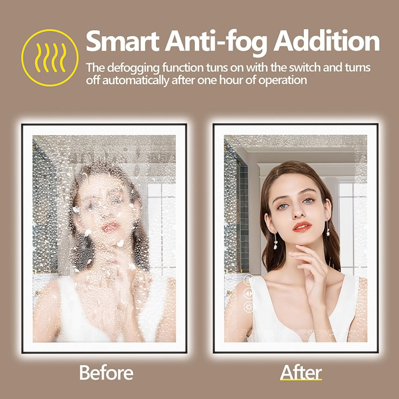 20x28 Inch Frameless LED Bathroom Mirror,Smart Mirror