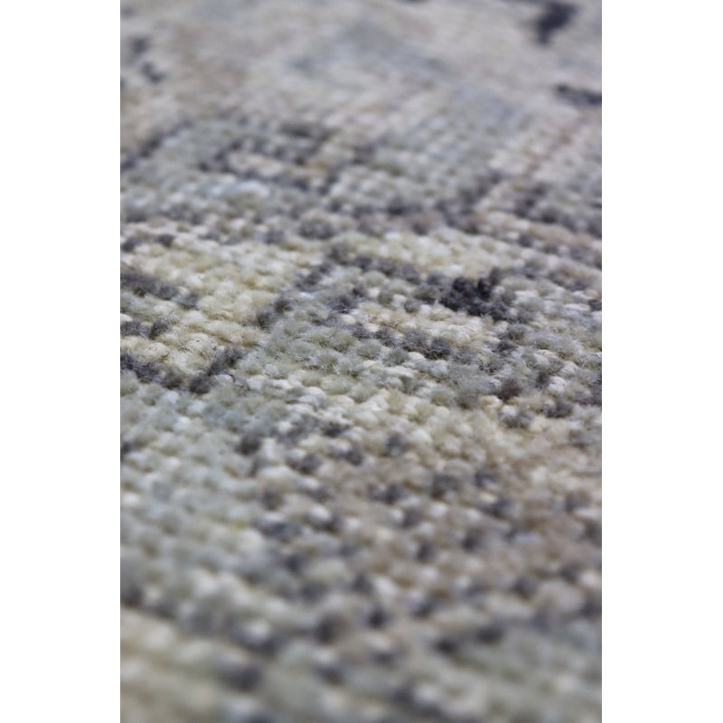 Baku Hand Woven Wool Geometric Area Rug, Rectangle 4'1" x 5'11"