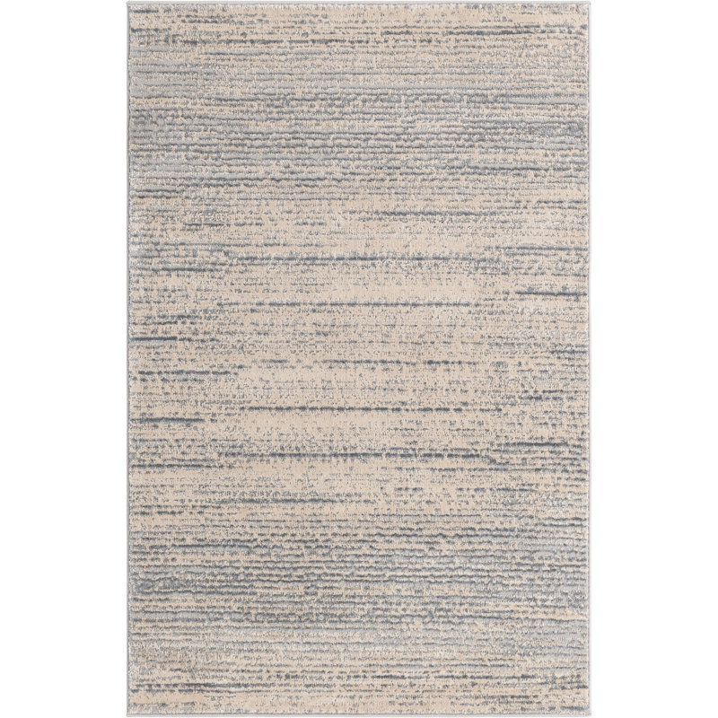 Tapis contemporain Araceli couleur océan, Rectangle 4 pi x 6 pi