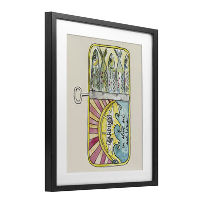 «Pastel Sardine Can», reproduction encadrée sous verre, design par NOLA James