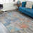 Edick Abstract Blue/Orange/Gray Area Rug-1415752597