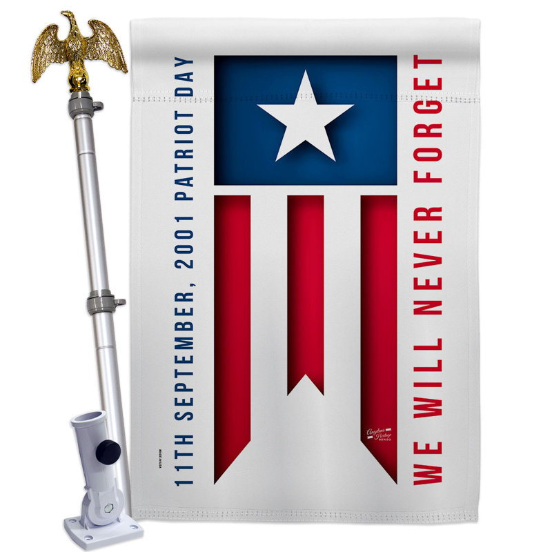 Double Sided 40 in. H x 28 in. W Polyester Flag set