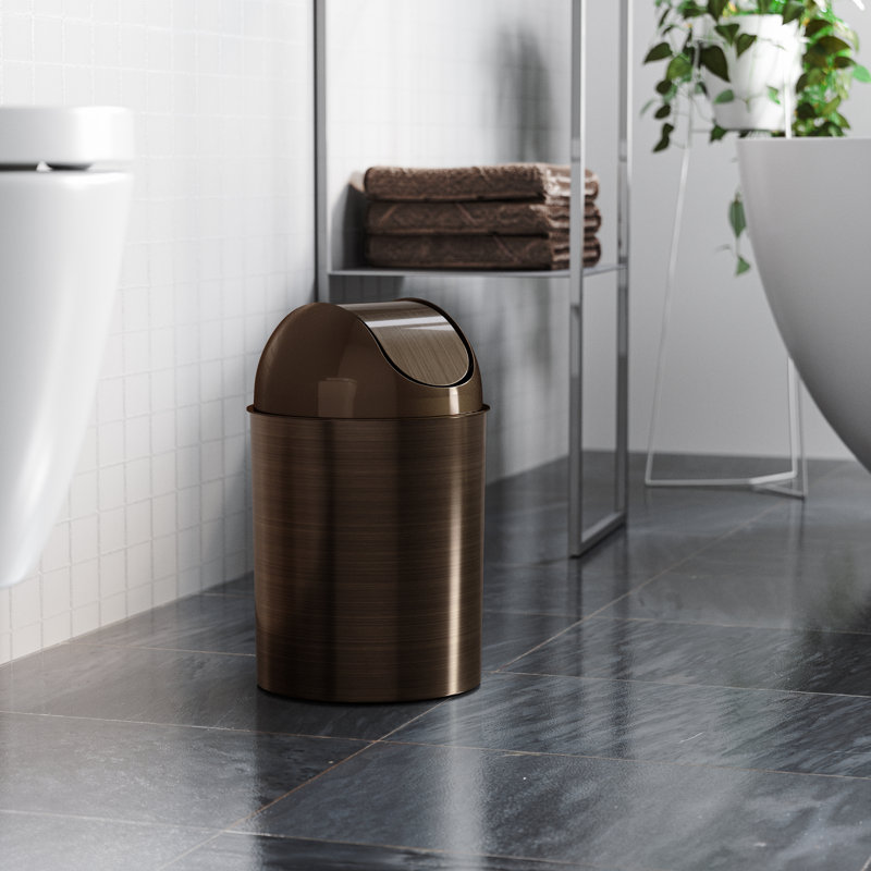 Poubelle avec couvercle pivotant Morton, Bronze, 2,5 gal