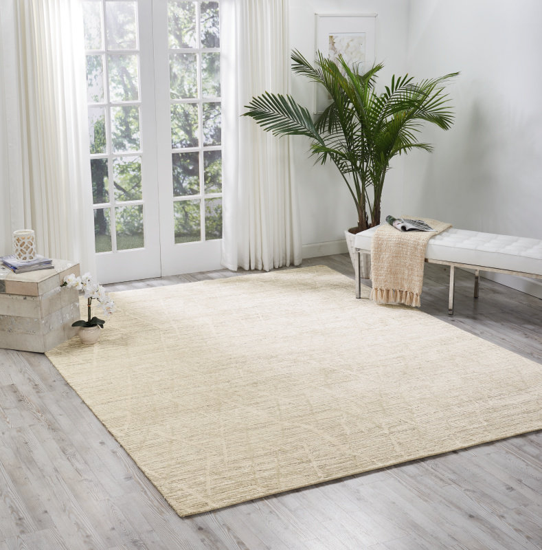 Nourison Tietsia Modern Indoor Rug, Pearl, Rectangle 7'9" X 9'9"