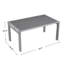 Table de salle à manger rectangulaire de 60 po de large avec pieds en rotin-1889589539