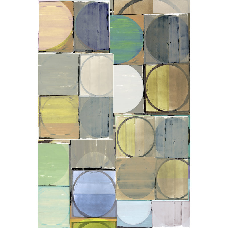 Pastel Tiles II - impression sur toile tendue, H 18 po x l 12 po x P 1,25 po