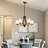 6-light Chandelier  Black Pendant Light Fixture With Frosted Glass, Ceiling Lighting Hanging Lamp For Dining Room Living Room Bedroom-1294858765