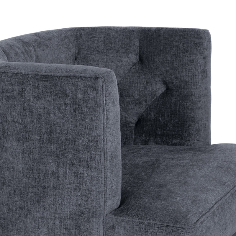 Fauteuil demi-tonneau l 30 po Gilmanton, Tissu gris incorrect