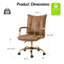 Lundgren Faux Leather Task Chair with Padded Arms-70066926