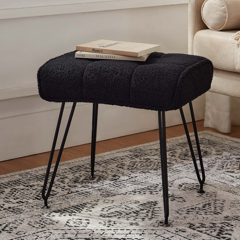 Tabouret de meuble-lavabo 17 po, Noir