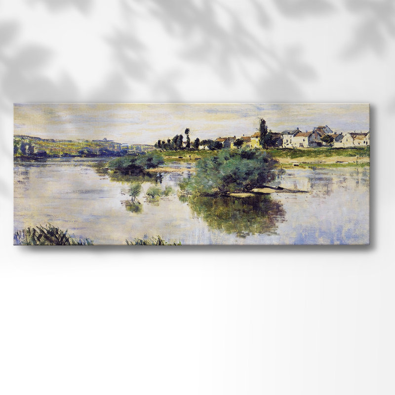 La seine à Lavacourt, 1878, reproduction sur toile, H 24 po x l 60 po x P 1,5 po