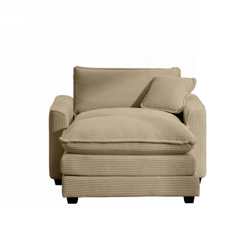 Fauteuil avec repose-pieds 42,25 po, Tanné