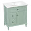 Meuble-lavabo moderne 30 po avec lavabo en céramique et cadre en bois Virello-125902280