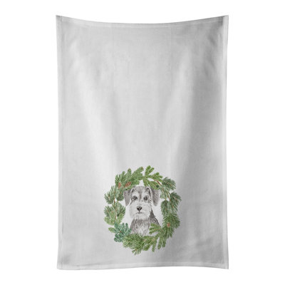 Ensemble de 2 serviettes de cuisine Schnauzer