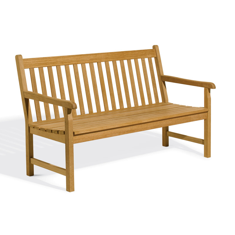 Classic Outdoor Teak Bench, 35" H x 48.5" W x 26.5" D, Natural