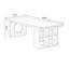 Bureau rectangulaire brun en bois massif-108066673