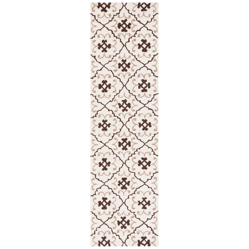 Rodrigez Hand Hooked Performance Geometric Rug, Runner 2'3" x 8'