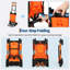 Chariot de manutention pliable 2 en 1, robuste et convertible (150 kg), avec panier pliable, cordon élastique, roues en caoutchouc et poignée rétractable. Parfait pour les déménagements, le bureau et le transport de bagages. Couleur : orange.