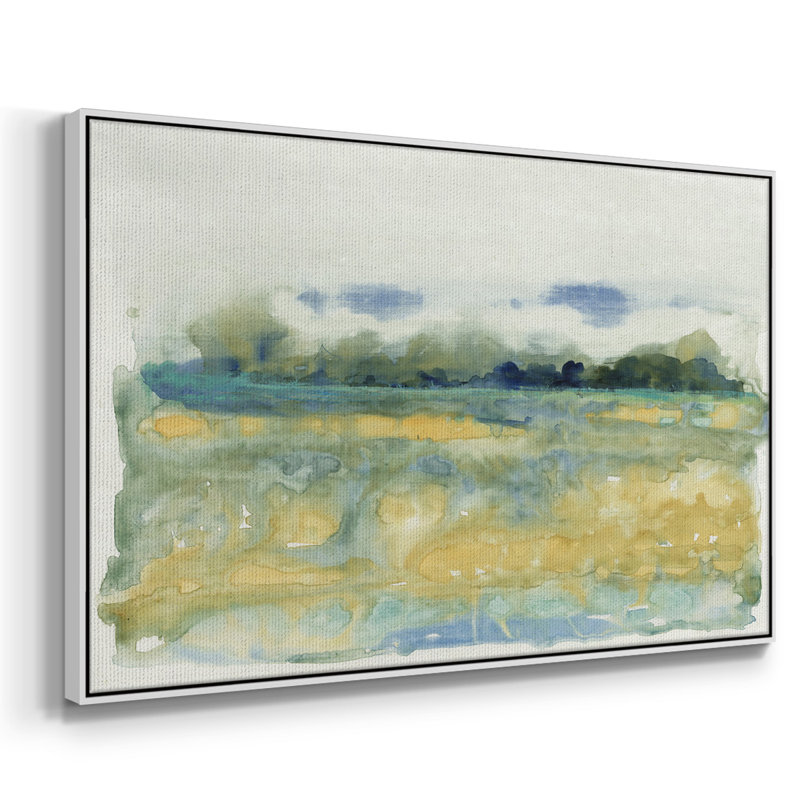 «Flowing Landscape I», reproduction sur toile, Blanc, H 27 po x l 41 po x P 2 po