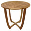Ensemble repas d'extérieur en bois d'acacia avec coussin, corde noire et teck 3 pièces-833986926