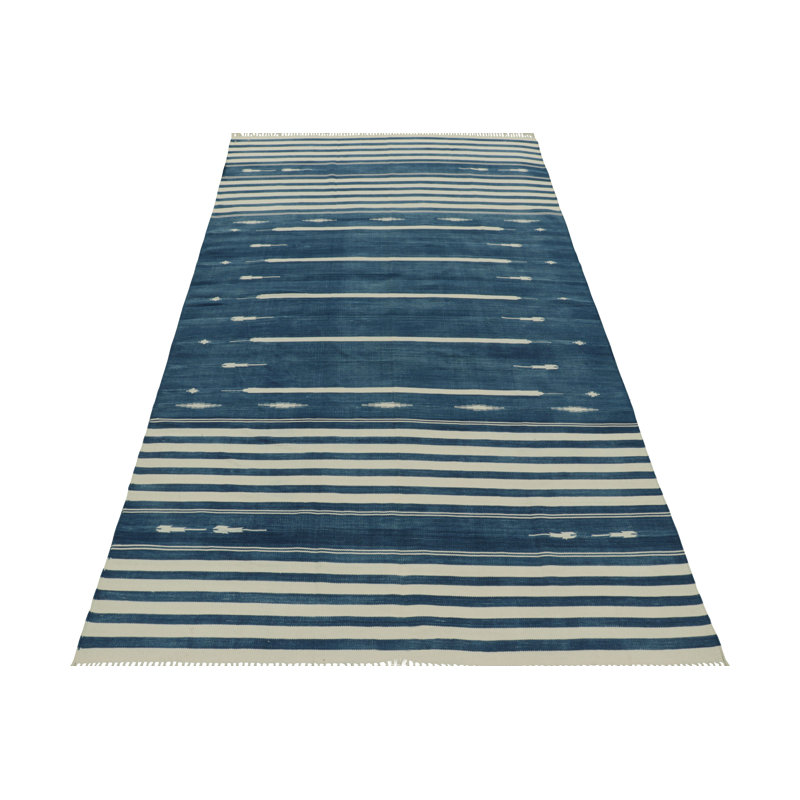 Dhuree Flatweave Cotton Striped Area Rug, Rectangle 14' x 20'
