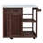 Outdoor Kitchen Island Fir Wood Prep Station Lockable Kitchen Cart with Stainless Top, Ample Storage Space, Towel and Spice Racks for Patio and Outdoor-129412997-129412999