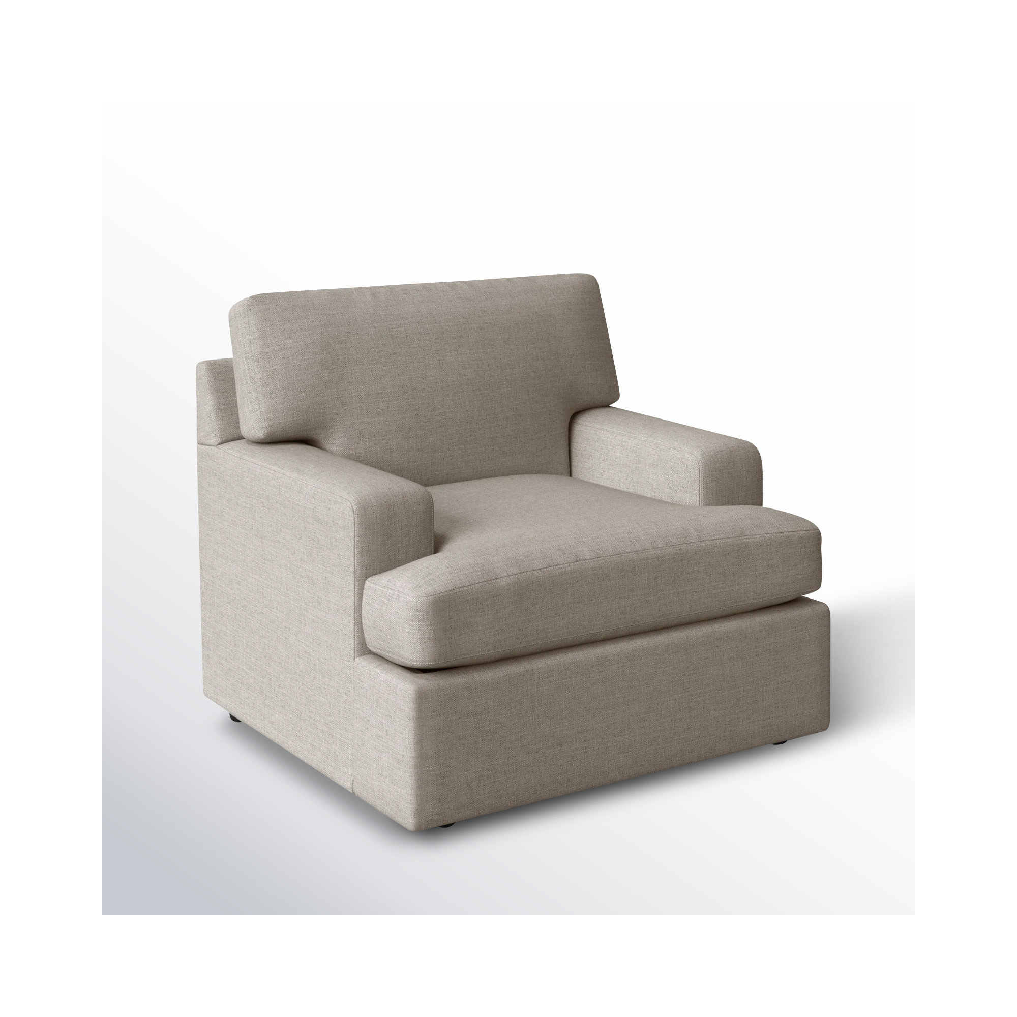 Cleo Upholstered Custom Accent Chair, Turbo Ash Basketweave